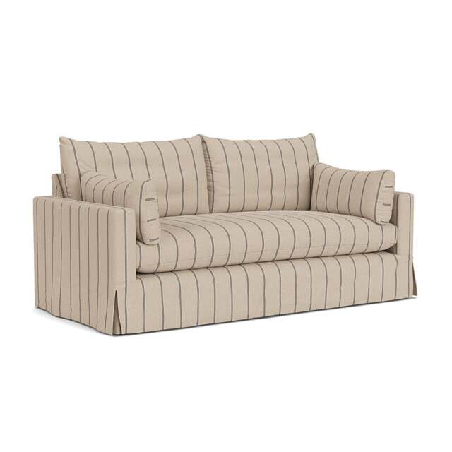 3 Seater Sofa - Charcoal - Compton Stripe - Ashton - The Cotswold Company - image 1