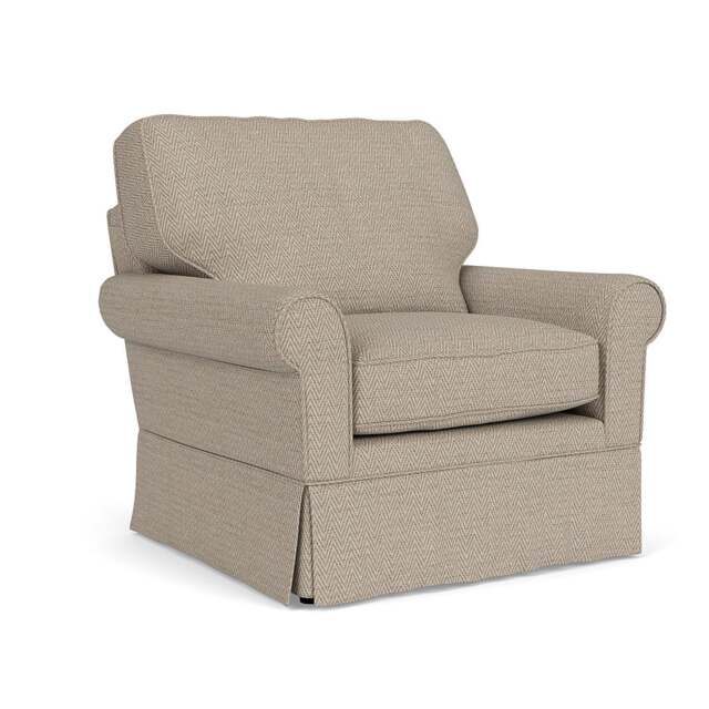 Armchair - Natural - Herringbone Weave - Dawson - The Cotswold Company - image 1