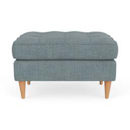 Foot Stool - Teal marl - Rustic Weave - Saxon Small - The Cotswold Company - thumbnail 2