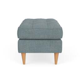 Foot Stool - Teal marl - Rustic Weave - Saxon Small - The Cotswold Company - thumbnail 3