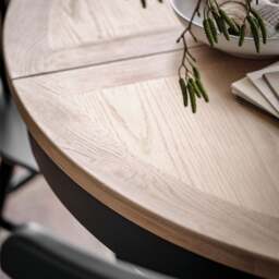Round Extending Dining Table and 4 Spindleback Chairs - Chester Charcoal - The Cotswold Company - thumbnail 7