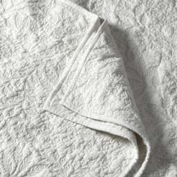 Floral Trail Embroidered Bed Throw White - Home Accessories - The Cotswold Company