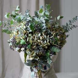 Faux Flower Stem Antique Blue Giant Hydrangea - The Cotswold Company - thumbnail 4