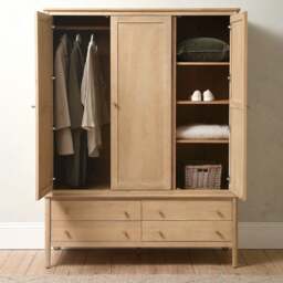 Berkeley Nordic Oak Triple Wardrobe - The Cotswold Company