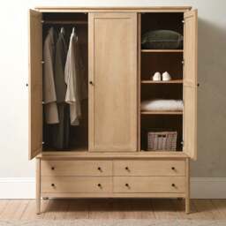 Berkeley Nordic Oak Triple Wardrobe - The Cotswold Company - thumbnail 3