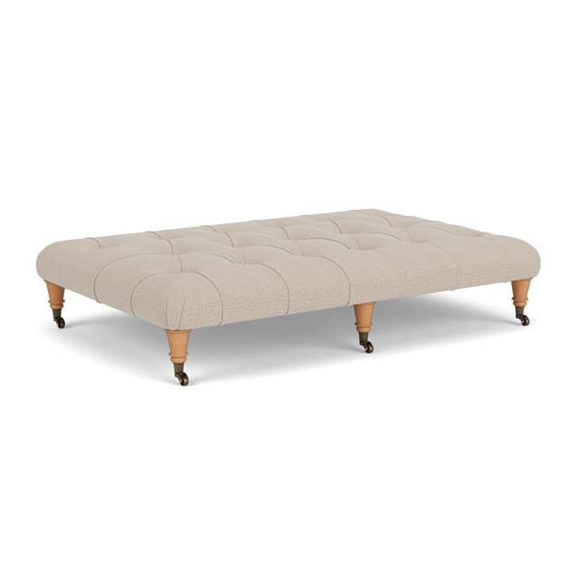 Foot Stool - Natural - Rustic weave - Amelia Large - The Cotswold Company - image 1