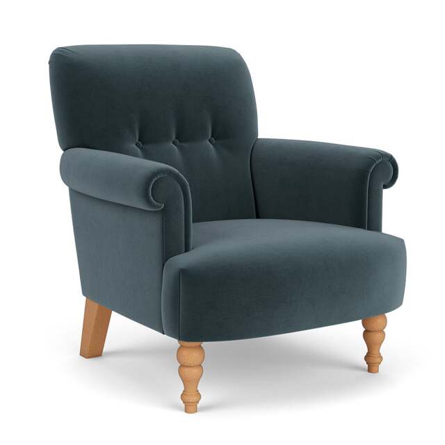 Armchair - Night Sky - Matt Velvet - Harriet - The Cotswold Company - image 1