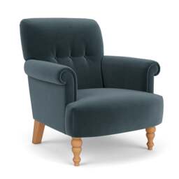 Armchair - Night Sky - Matt Velvet - Harriet - The Cotswold Company - thumbnail 1