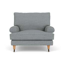 Armchair - Navy - Herringbone Weave - Stewart - The Cotswold Company - thumbnail 2
