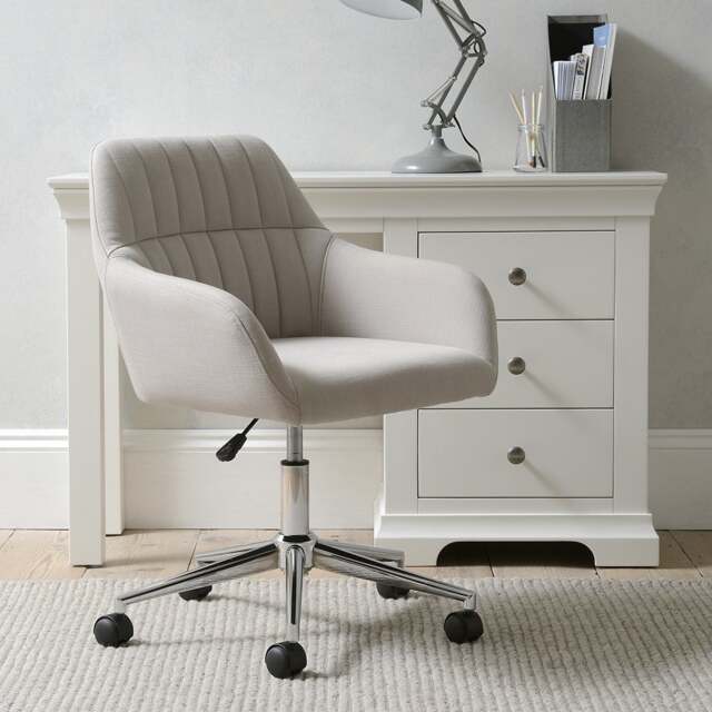 Upholstered Office Chairs Arlebrook Office Chair  - Stone Linen - The Cotswold Company - image 1