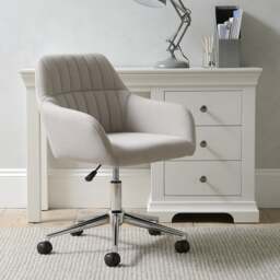 Upholstered Office Chairs Arlebrook Office Chair  - Stone Linen - The Cotswold Company