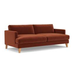 4 Seater Sofa - Brick - Matt Velvet - Jackson - The Cotswold Company