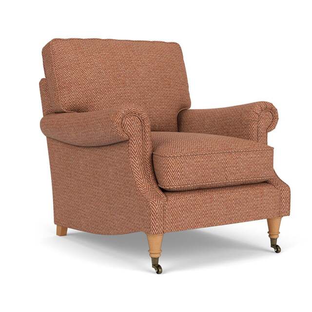 Armchair - Brick - Herringbone Weave - Taylor High Back - The Cotswold Company - image 1