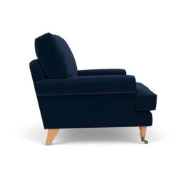 Armchair - Deep blue - Matt Velvet - Stewart - The Cotswold Company - thumbnail 3
