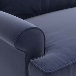 Armchair - Deep blue - Matt Velvet - Stewart - The Cotswold Company - thumbnail 4