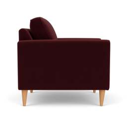 Armchair - Dark Rosehip - Matt Velvet - Saxon - The Cotswold Company - thumbnail 3