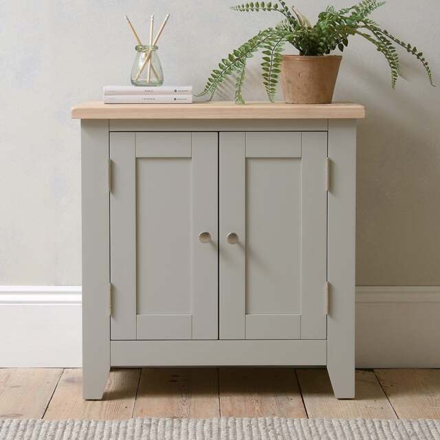 Small Double Cupboard - Chester Dove Grey - The Cotswold Company - image 1