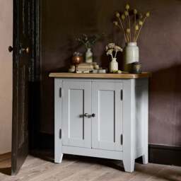 Small Double Cupboard - Chester Dove Grey - The Cotswold Company - thumbnail 3