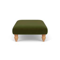 Foot Stool - Forest Green - Matt Velvet - Clara - The Cotswold Company - thumbnail 3