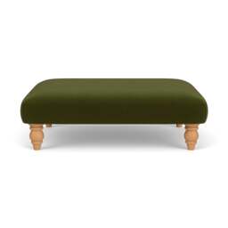 Foot Stool - Forest Green - Matt Velvet - Clara - The Cotswold Company - thumbnail 2