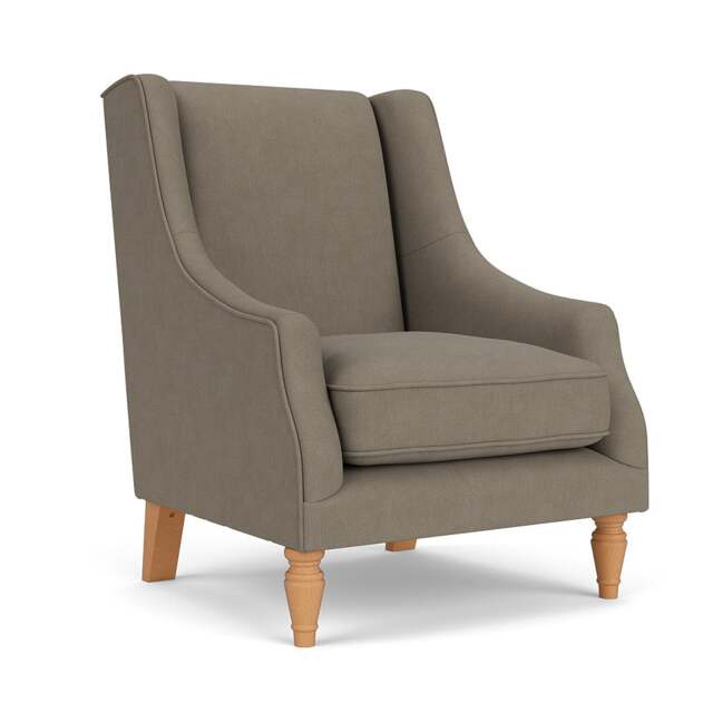 Armchair - Mid Grey - House Linen Mix - Annie - The Cotswold Company - image 1