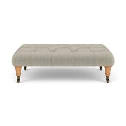 Foot Stool - Natural - Eco Chenille - Amelia Small - The Cotswold Company - thumbnail 2