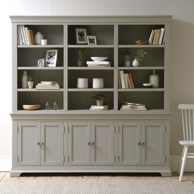 Chantilly Pebble Grey Grand Bookcase - The Cotswold Company - image 1