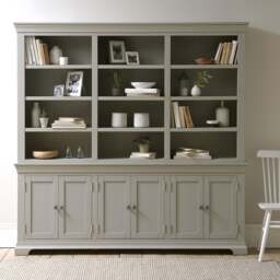 Chantilly Pebble Grey Grand Bookcase - The Cotswold Company