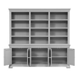 Chantilly Pebble Grey Grand Bookcase - The Cotswold Company - thumbnail 7