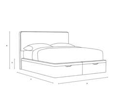Super King Ottoman Storage Bed - Indigo - House Linen Mix - Ellis - The Cotswold Company - thumbnail 6