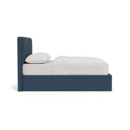 Super King Ottoman Storage Bed - Indigo - House Linen Mix - Ellis - The Cotswold Company - thumbnail 3