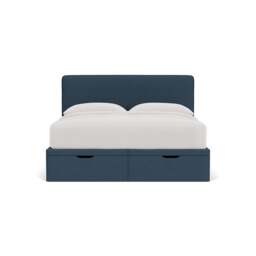 Super King Ottoman Storage Bed - Indigo - House Linen Mix - Ellis - The Cotswold Company - thumbnail 2