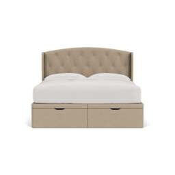 Super King Ottoman Storage Bed - Natural - House Linen Mix - Gilmore - The Cotswold Company - thumbnail 2