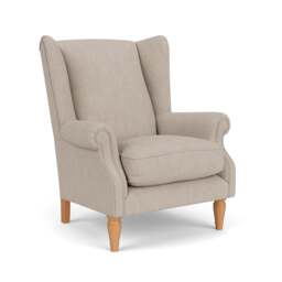 Armchair - Natural - Luxury Italian Linen - Alice - The Cotswold Company - thumbnail 1