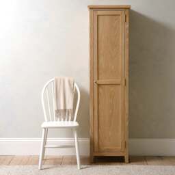 Tall Shoe Cupboard - Inglesham Whitewash Oak - The Cotswold Company - thumbnail 2
