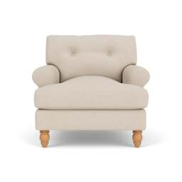 Armchair - Lily White - House Linen Mix - Talbot - The Cotswold Company - thumbnail 2