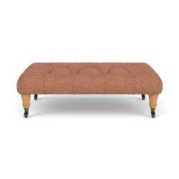 Foot Stool - Brick - Herringbone Weave - Amelia Small - The Cotswold Company - thumbnail 2