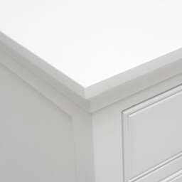 Fairford Soft White 3 Drawer Bedside Table - The Cotswold Company - thumbnail 5