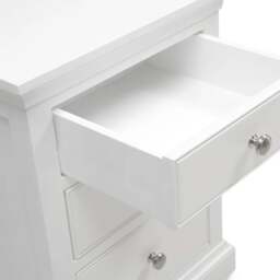 Fairford Soft White 3 Drawer Bedside Table - The Cotswold Company - thumbnail 6