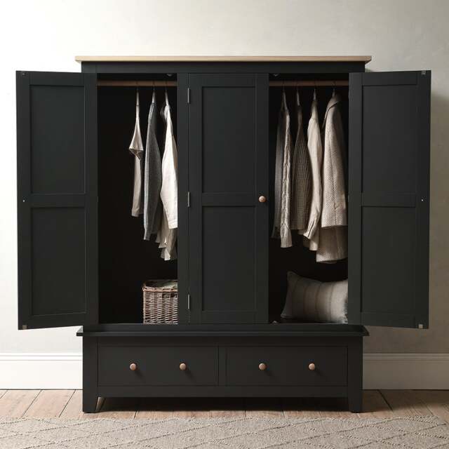 Triple Wardrobe - Chester Charcoal - The Cotswold Company - image 1