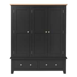 Triple Wardrobe - Chester Charcoal - The Cotswold Company - thumbnail 6