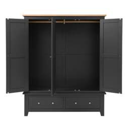 Triple Wardrobe - Chester Charcoal - The Cotswold Company - thumbnail 7