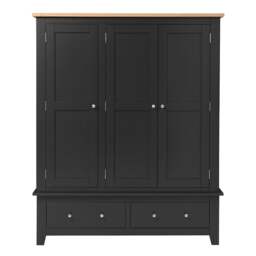 Triple Wardrobe - Chester Charcoal - The Cotswold Company - thumbnail 5