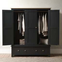 Triple Wardrobe - Chester Charcoal - The Cotswold Company - thumbnail 1