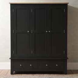 Triple Wardrobe - Chester Charcoal - The Cotswold Company - thumbnail 4
