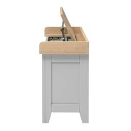 Large Shoe Storage Trunk and Bench - Chester Dove Grey - The Cotswold Company - thumbnail 6