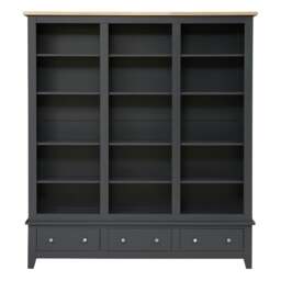 Grand Bookcase - Chester Charcoal - The Cotswold Company - thumbnail 3