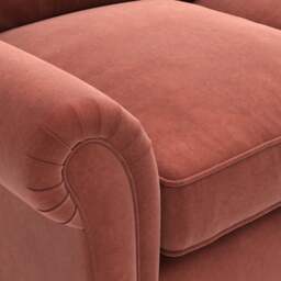 Chaise Large Left Hand - Brick - Matt Velvet - Osbourne - The Cotswold Company - thumbnail 4