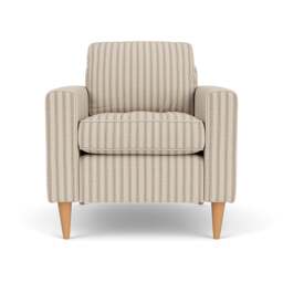 Armchair - Sage - Kingham Stripe - Saxon - The Cotswold Company - thumbnail 2