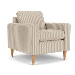 Armchair - Sage - Kingham Stripe - Saxon - The Cotswold Company - thumbnail 1